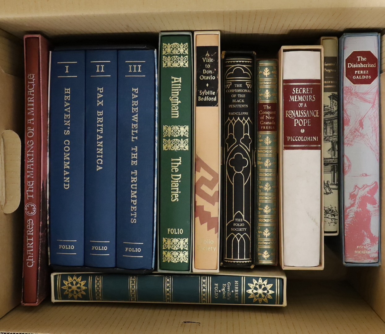 A large collection of folio books